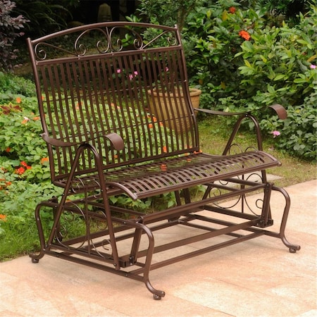 International Caravan Mandalay Double Iron Glider, Bronze 3458-HD-BZ